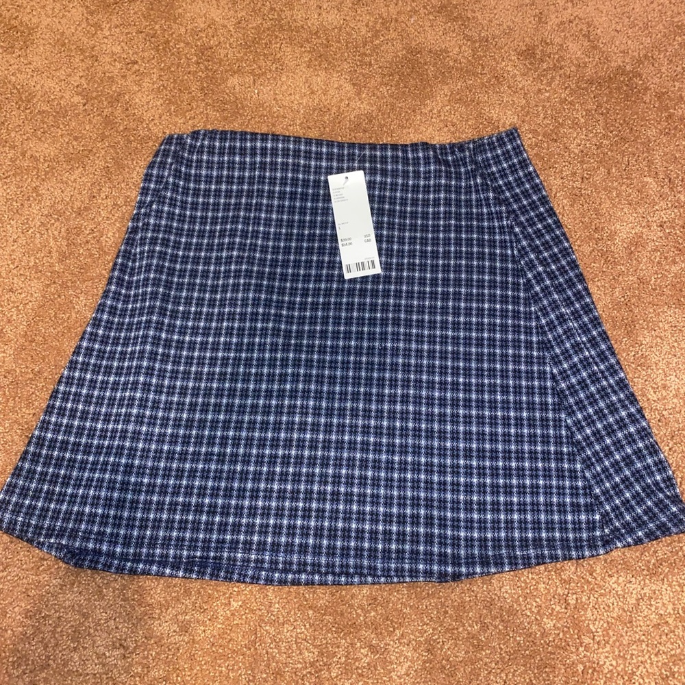 Urban outfitters blue plaid skirt